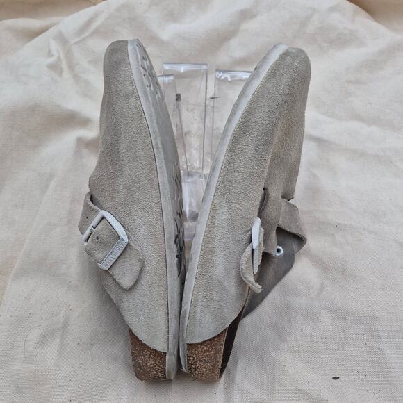 Birkenstock Boston Taupe Grey Slip-ons clogs Womens 41 US 10-10.5 - Picture 4 of 6